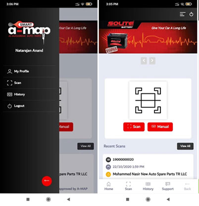 A-MAP Smart Mobile App for Spare Parts from Dubai